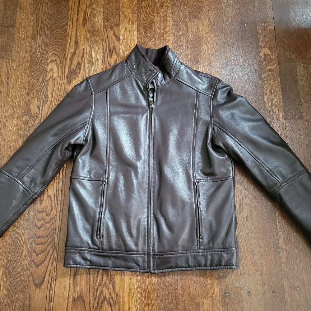 Peter Manning Leather Jacket - Brown (Lambskin)